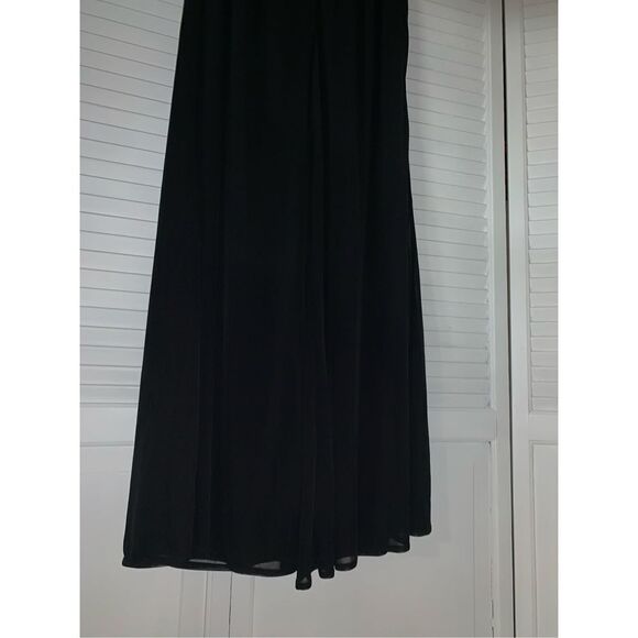 Vintage 90’s Y2K Black Double Layered Chiffon Super Wide Leg Pants Small - Picture 5 of 13